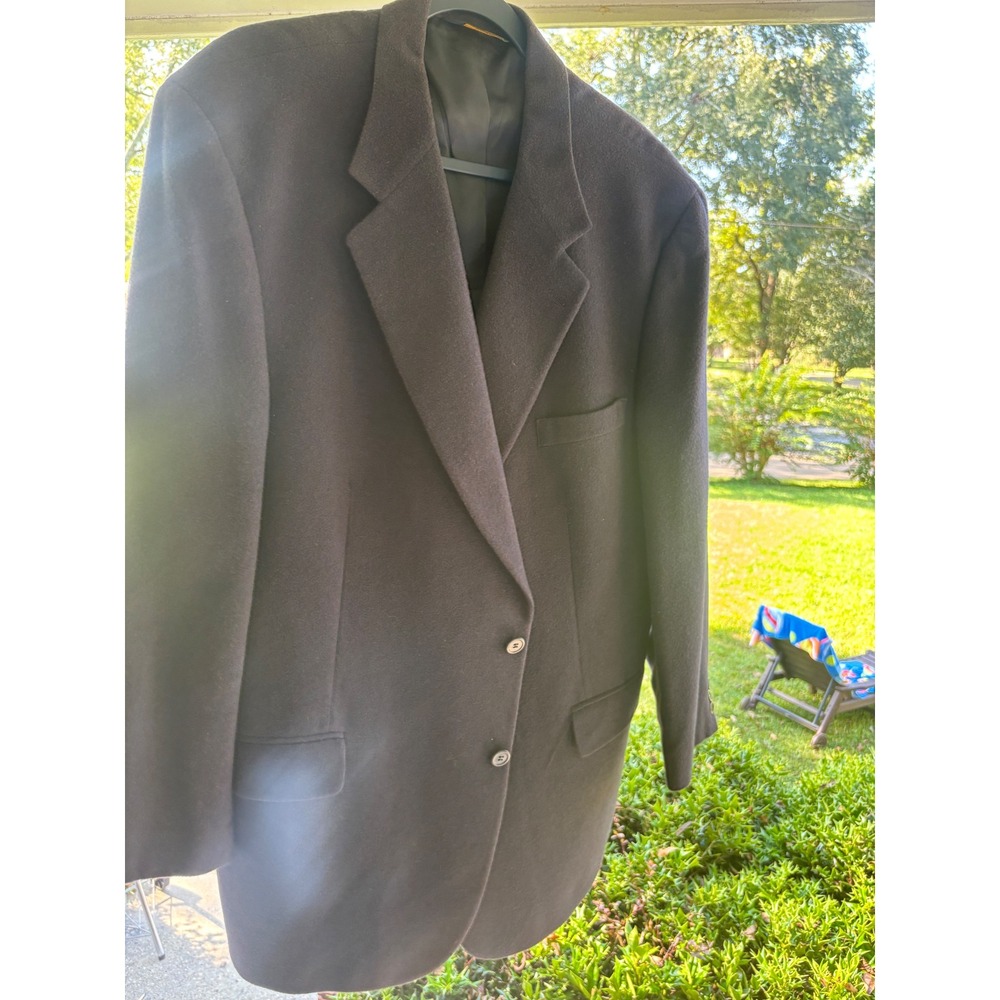 Brooks Brothers Mens 48R Navy Blue 100% Camel Hair Blazer Sport Coat Made in USA